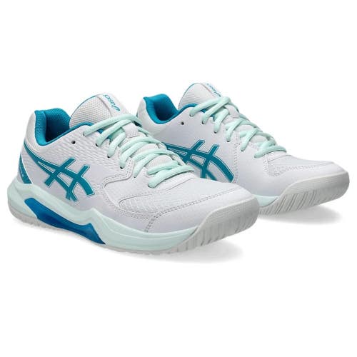 Asics Gel-Dedicate 8 1042A235-103 Women's US 9.5D White Teal Tennis Shoes RG160