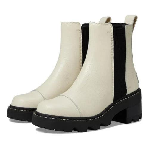 Sorel Joan Now 2048451-191 Boots Women's US 8.5 Chalk Waterproof Chelsea RG198