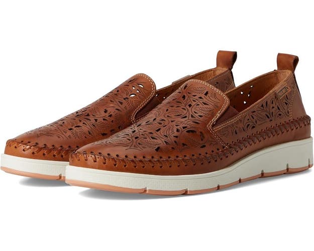 Pikolinos Tenerife W8D-3896 Women's 6.5-7 Brown Leather Slip On Moccasin RG173