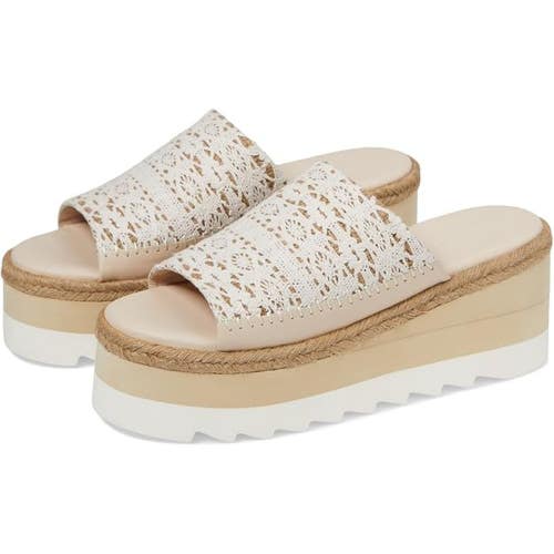 Free People Santorini Sandals Womens 9M Ivory Leather Platform Espadrille NCZ121