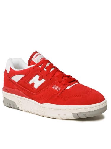 New Balance 550 BB550VND Sneakers Men's Red Suede Low Top Lifestyle Shoes DDK933