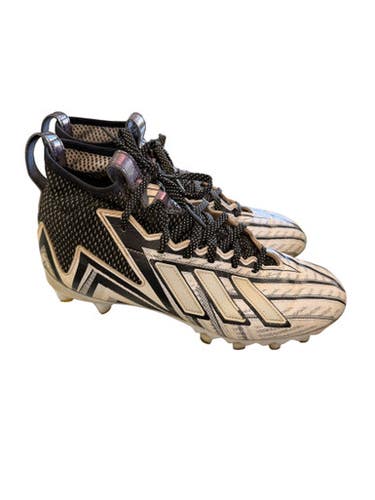 Used Adidas FREAK Adult FB Cleats Black And White Senior 9 11862-S000093305