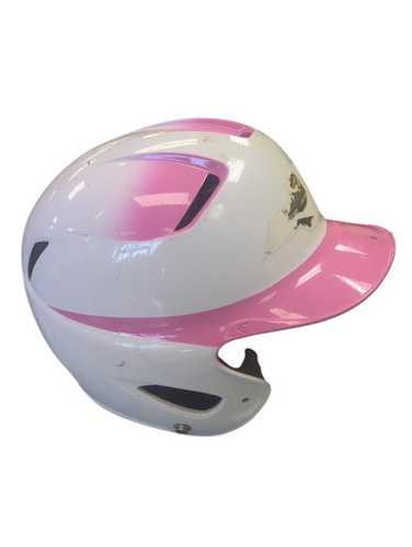 Used Easton EBH WHT/PINK 6 3/4 - 7 3/8 Batting Helmet No Mask Pink And White MD 11862-S000093312