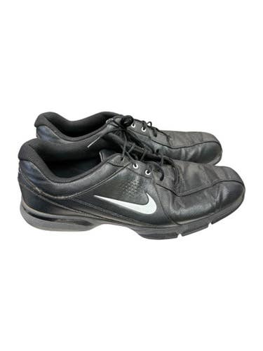 Used Nike 628527-002 BLK/WHT SPIKES Mens Golf Shoes Black Senior 12 11862-S000093387