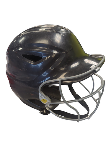 Used All Star BH3000 61/2-71/2 Batting Helmet w/Mask Black MD 11862-S000093418
