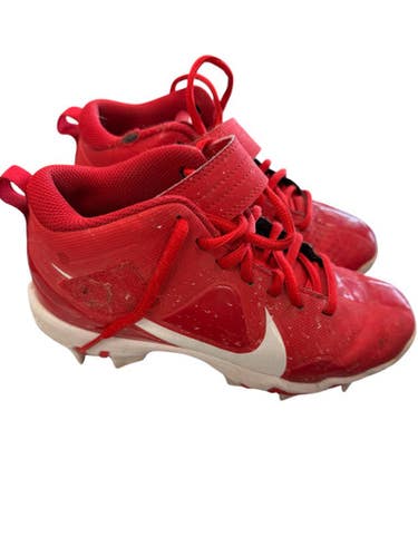 Used Nike BASEBALL BB/SB Cleats White And Red Junior 02.5 11862-S000093478
