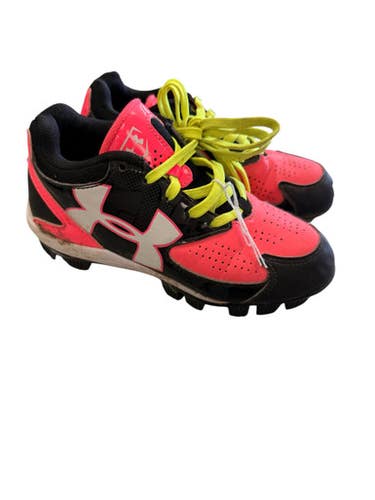 Used Under Armour SOFTBALL BB/SB Cleats Black And Pink Youth 12.0 11862-S000093524