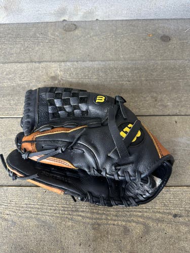 Wilson A500 AO502 12” Softball Left Hand Throw Ecco Leather LHT Black Brown
