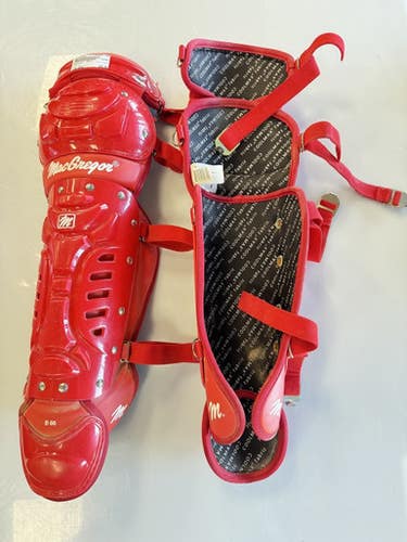 Used MacGregor ADULT Catchers Leg Guards Red Adult 11860-S000306382