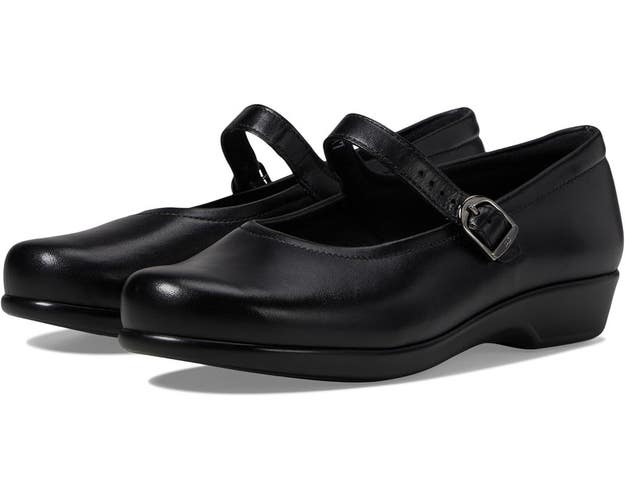 SAS Maria 2160-013 Flats Women's US 7 Black Leather Round Toe Mary Jane ZOGG1530