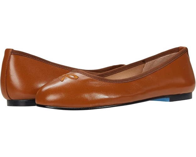 French Sole Nicky Hilton - Kathy Flat Women's US 8 Brown Leather Slip On ZPO1070