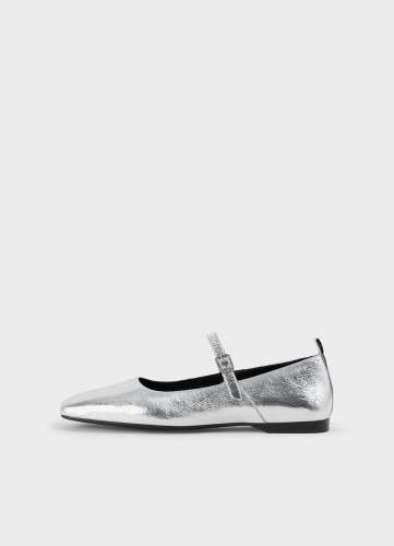 Vagabond Delia 5307-483-79 Flats Women's US 8 Silver Leather Mary Jane ZOGG1531