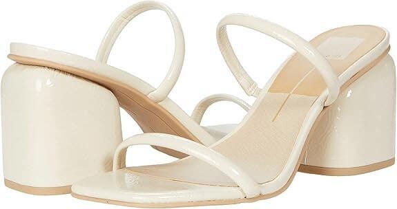 Dolce Vita Netra Sandal Women's US 9.5 Ivory Square Toe Slip-On Slide KHD680