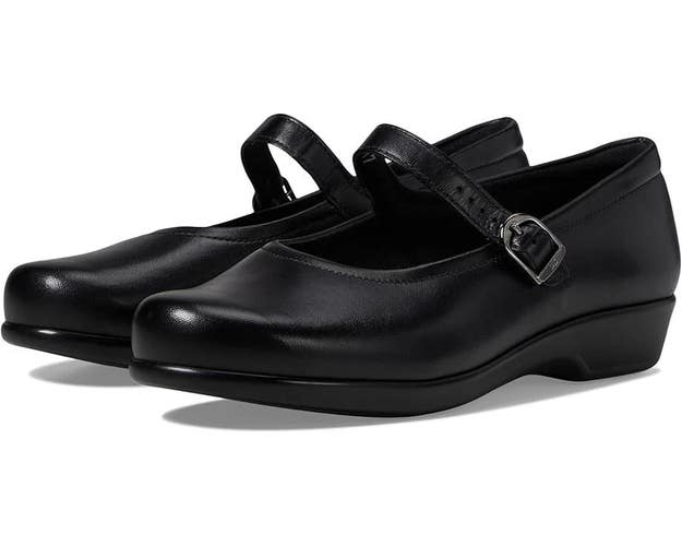 SAS Maria 2160-013 Flats Women's 10 Black Leather Round Toe Mary Jane ZOGG1575