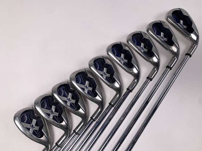 Callaway X-18 Iron Set 3-PW+AW Uniflex Steel Mens RH Midsize Grips