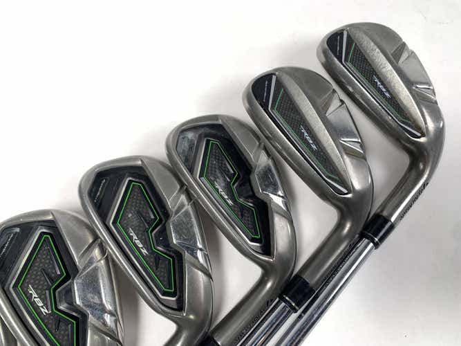TaylorMade RocketBallz Iron Set 4-PW+GW Stiff Steel Mens RH Midsize Grips