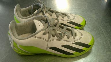 Used Adidas Soccer Indoor Shoes White Youth 13.0 11868-S000068436