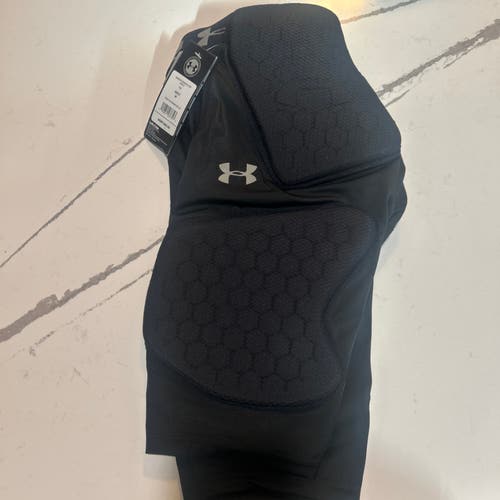 Black Men's Medium Adult Game Pants Under Armour 5 Pad NWT