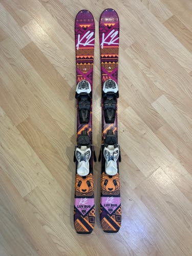 2017 Kid's 100cm K2 Luv Bug Skis | Marker 4.5 Bindings (Used)