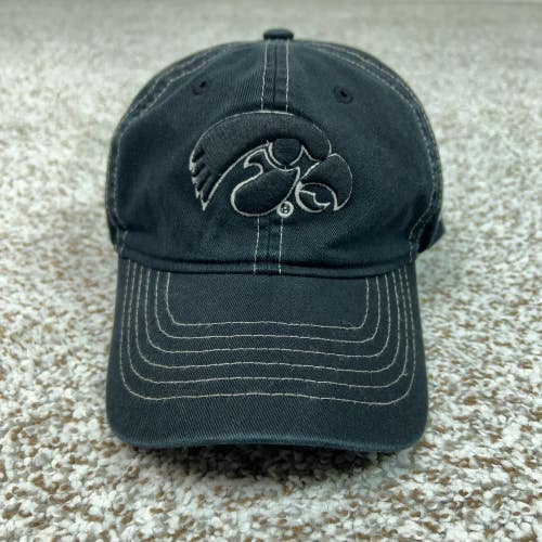 Iowa Hawkeyes Hat Cap Strap Back Men One Size Black NCAA Football Zephyr College
