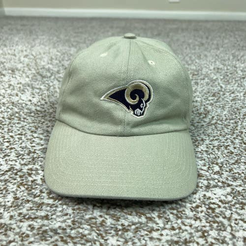 St Louis Rams Hat Cap Strap Back Mens One Size Beige NFL Football NFL Logo Sport