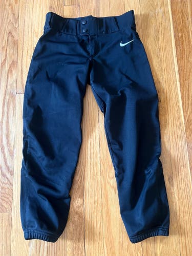 Black Unisex Medium Youth Baseball Game Pants (2-pack for $20)