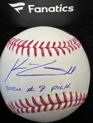 Pirates KONNOR GRIFFIN "2024 #9 Pick" Signed MLB Baseball Autograph FANATICS