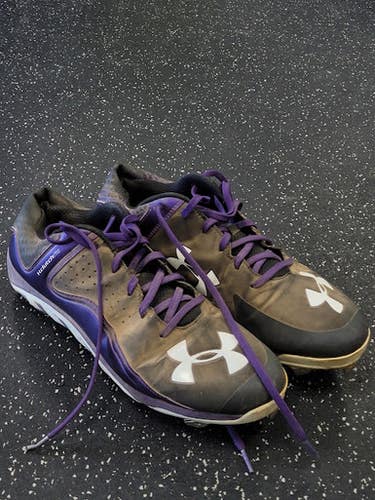 Used Under Armour CLUTCH FIT BB/SB Cleats Purple Senior 11 11849-S000038294