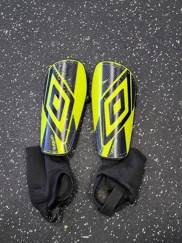 Used Umbro Soccer Shin Guards Adult Yellow MD 11849-S000038300