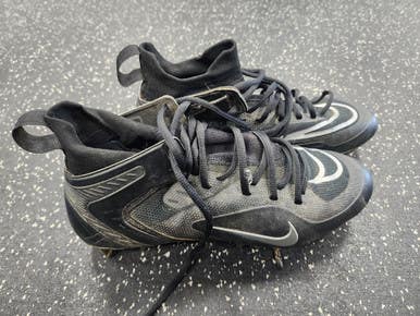 Used Nike ALPHA HURRACHE 8 ELITE LAX Cleats Mens Black Senior 9.5 11849-S000038323