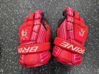 Used Brine KING Lacrosse Gloves Mens Red 13" 11849-S000038326