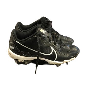 Used Nike Alpha Huarache 4 Keystone Baseball Cleats Black Youth 13.0 11730-S000069566