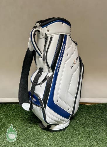 Used XXIO Blue/White/Black Mini Staff Golf Bag 4-Way Rainhood Included