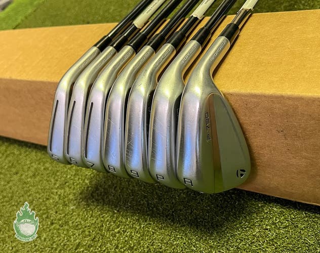 Used 2023 TaylorMade P-790 Irons 5-PW/AW recoil 65g Regular Graphite Golf Set
