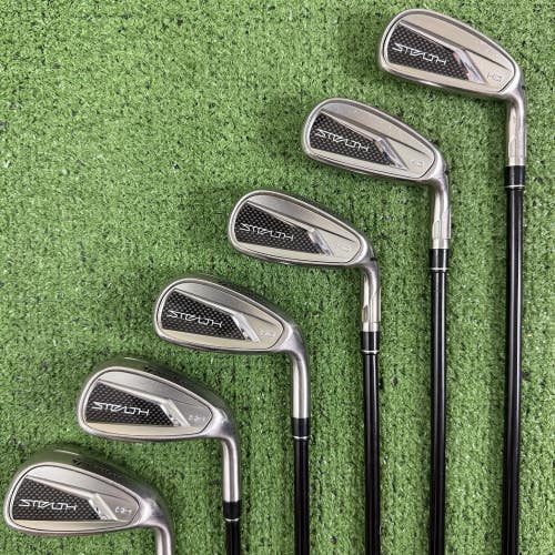 Taylormade Stealth HD Iron Set 6-PW AW Senior A Flex MMT Mitsubishi Chemical