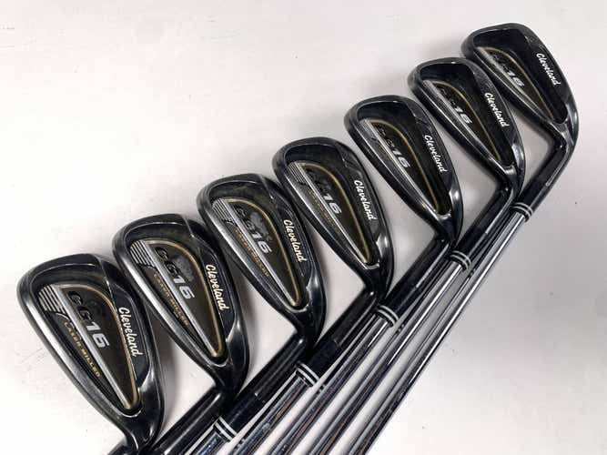 Cleveland CG16 Black Pearl Iron Set 4-PW Dynamic Gold R300 Regular Steel Mens RH