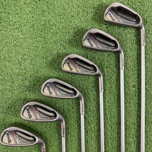 Ping Karsten 2014 Red Dot Iron Set 7-PW UW SW KS 401 Senior SR Flex -1 Short