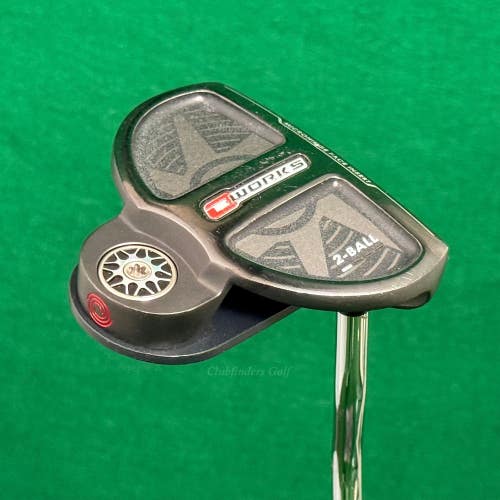 Odyssey O-Works 2-Ball Black 35" Double-Bend Mallet Putter w/Super Stroke