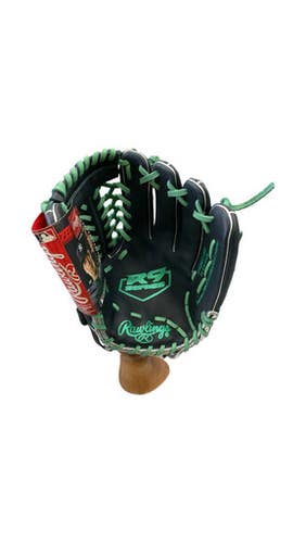 Used Rawlings R9 BB/SB Glove RH Throw Black And Green 11 3/4" 11859-S000029742