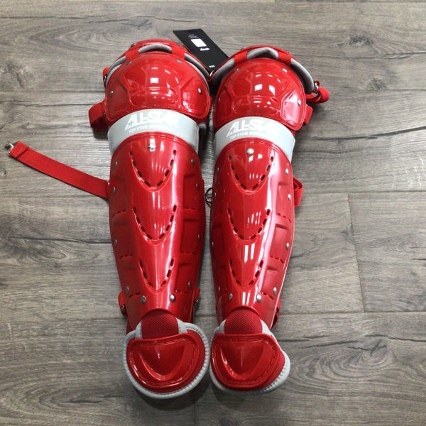 All Star Player’s Series Youth Catcher's Leg Guard Red (New)