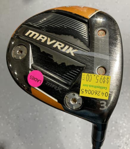 Callaway MAVRIK MAX #3 Fairway Wood 42" UST MAMIYA HELIUM Ladies Flex Graphite