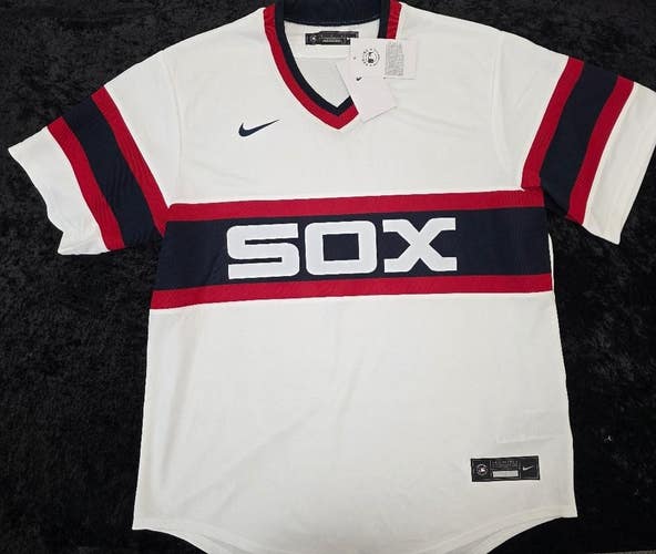 Mens CHICAGO WHITE SOX Sewn 100% REAL Baseball Jersey NWT THROWBACK $115
