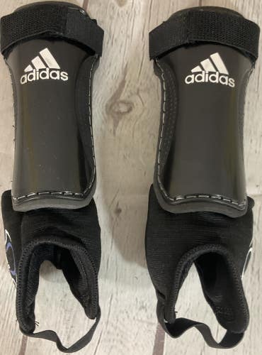 Adidas Club Pro Soccer Shin Guards Youth XXS Double Sided Ankle Padding Black
