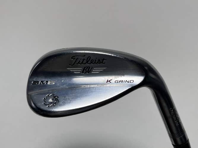 Titleist Vokey SM6 Tour Chrome Wedge 58* 12 Bounce K-Grind 75g Stiff Graphite RH