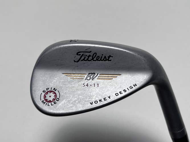Titleist Vokey Spin Milled Chrome 2009 Wedge 54* 11 Bounce Wedge Steel Mens RH