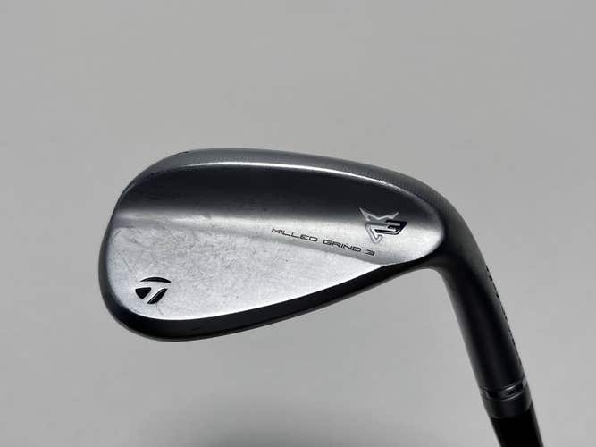 TaylorMade Milled Grind 3 Raw Chrome Wedge 56* 12 Bounce SB-Grind IO 6.0 Stiff