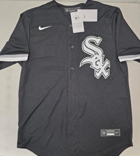 Mens CHICAGO WHITE SOX Sewn 100% REAL Baseball Jersey NWT BLACK $115