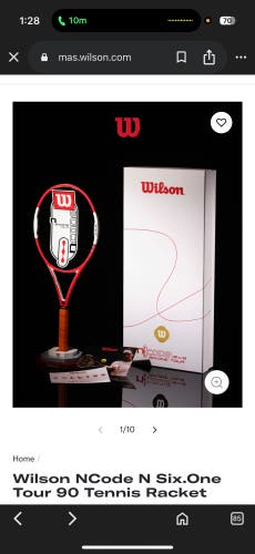 Adult Wilson Ncode Six-One Tour 90 Tennis Racquet (New)