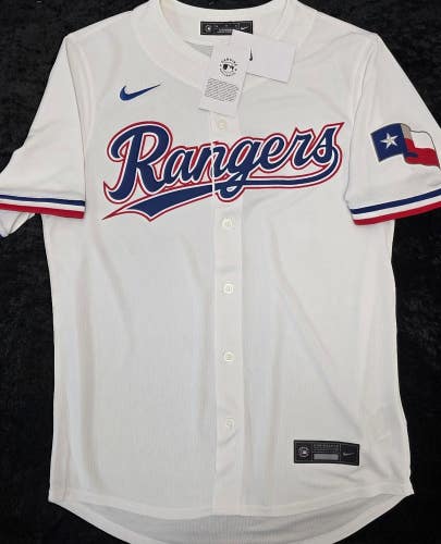 Mens TEXAS RANGERS Sewn 100% REAL Baseball Jersey NWT WHITE $115