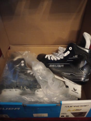 Black/Gray Bauer Supreme M50 Pro Hockey Skates size 8.5 senior fit 2 (New) no blades